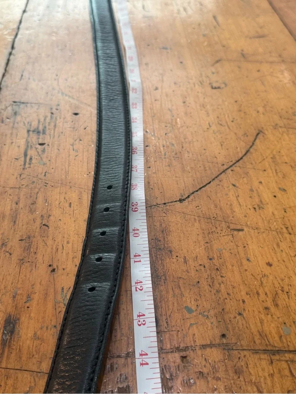 Fossil Classic Brody Black Leather Belt with Silver Buckle